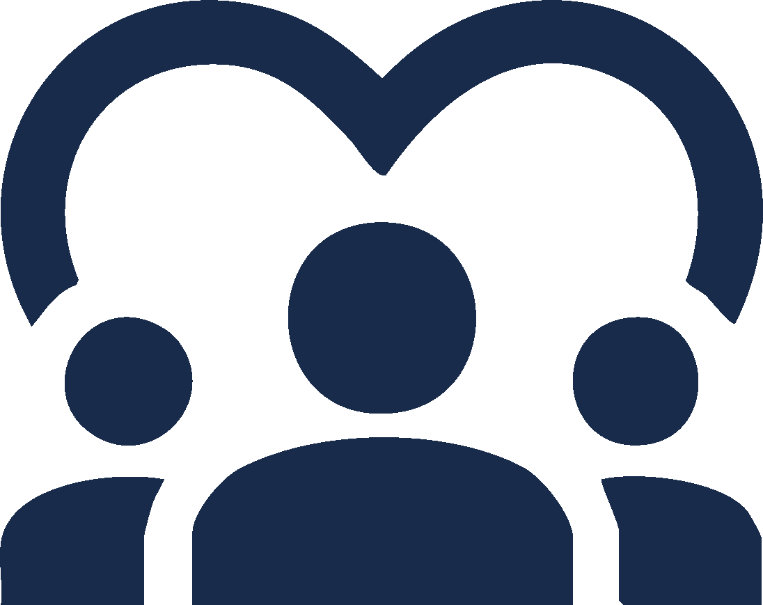 Social hållbarhet symboliserad av människor med ett hjärta.